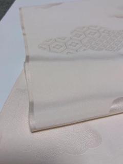 【新品】長襦袢生地　正絹　六瓢箪　桐箱入り　掛け軸　反物　白 新品】長襦袢生地 正絹 六瓢箪 桐箱入り 掛け軸 反物 白