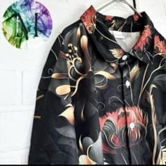 新品　未使用　マリア　シャツ　メンズ　アート　絵画　ドレス　総柄　レトロ　柄 新品 未使用 バロック 黒 アロハ シャツ メンズ 総柄 アート