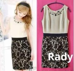 美品　Rady ビジュー付きワンピース