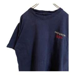 ROYAL 刺繍　Tシャツ POUR Queens ブラック　XL