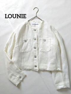 LOUNIE (ルーニィ) ファンシーツィードノーカラージャケット