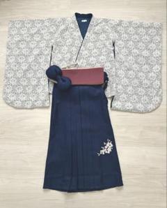 140cm 　卒業式　袴(半襦袢付き)　キャサリンコテージ　紺地白レース×紺袴