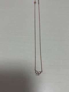 ピンクゴールド リボン ネックレス