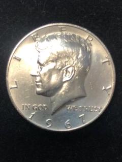 銀貨1967・1968　ケネディ第35代大統領 　ハーフダラー　2枚 銀貨1967・1968ケネディ第35代大統領 ハーフダラー2枚