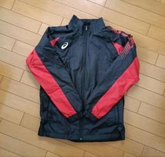 アシックス 裏起毛ウインドブレーカー 上L黒赤 下XL 黒 新品未