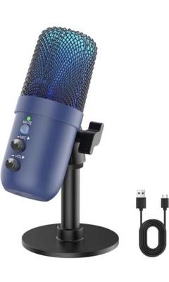 Msizoy USB コンデンサーマイク 青 Amazon.co.jp: MSIZOY コンデンサーマイク PC マイク USBマイク