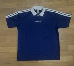 90s old adidas アディダス ストライプ ゲームシャツ インテル adidas - 90s adidas メッシュ ゲームシャツ デカロゴ 3