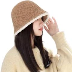 かわいい バケットハット ベージュ 秋冬 帽子 小顔効果 暖かい レディース