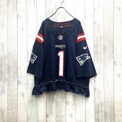 古着　NFL tシャツ　フリル　リメイク　ペイトリオッツ　XXXL 美品 古着 NFL tシャツ フリル リメイク ペイトリオッツ XXXL 美品