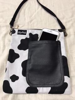 GLyphsハンドメイド ダルメシアン BLKスマホポケット サコッシュ
