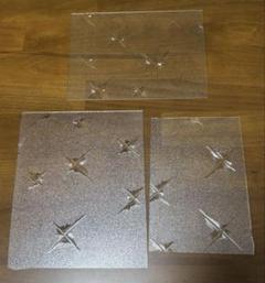 昭和レトロ　型板ガラス　夜空　3枚セット