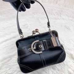 ✨美品✨COACH コーチ ハンドバッグ ミニバッグ がま口 ビジュー ソーホー ✨美品✨COACH コーチ ハンドバッグ ミニバッグ がま口 ビジュー