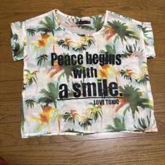 LOVE TOXIC パームツリー クロップドTシャツ