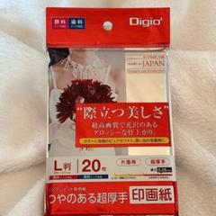 Digio2 写真用紙 印画紙 つやのある超厚手 強光沢 L判 20枚
