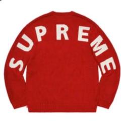 Supreme Back Logo Sweater red 赤 large