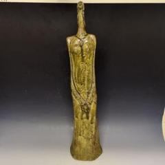 黄瀬戸人物オブジェ 在印 高さ59.3cm 黄瀬戸人物オブジェ 在印 高さ59.3cm - メルカリ