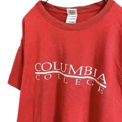 COLUMBIA COLLEGE ギルダンGILDAN Tシャツ　レッドXL