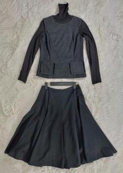 FOXEY ♡ フォクシー　スカート　シルク　黒　42 美品♡ FOXEY 大人気 ドーリー ノワール スカート 42 フォクシー