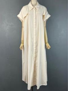 新品 And Couture 半袖 シャツワンピース ロング ワッシャブル 38