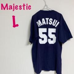 MLB/Tシャツ/松井秀喜/メジャー/ヤンキース/紺/L