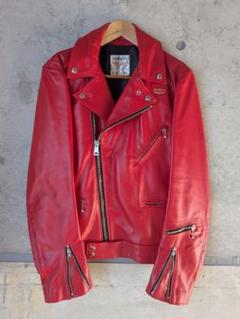 未使用 42 Lewis Leathers サイクロン ダブルライダース 赤