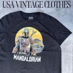 US古着　スターウォーズTシャツ ダースベイダー ベビーヨーダ 黒