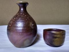 v266-6 岡山県無形文化財 金重道明作 備前焼 ぐいのみ 備前酒呑 共箱　E 金重道明 作 「伊部酒呑」 ～備前焼専門卸小売店 川口陶楽苑～