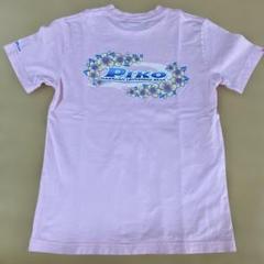 【7月末迄値下げ中】PIKO バックプリント半袖Tシャツ ハイビスカス　ピンク