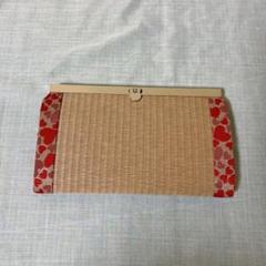 ハンドメイド和風 畳がま口長財布いちごさくら海外プレゼント