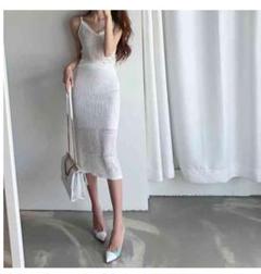 #お値下げ中1699円→1200円 ニットセットアップ　　白のみです。