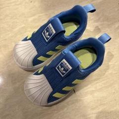 アディダス シューズ スリッポン スニーカー 青 13センチ