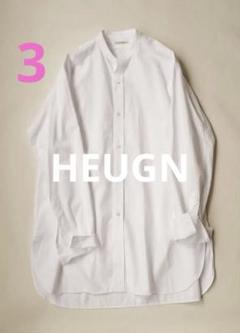 HEUGN Rob コットンポプリンバンドカラーシャツ size3のサムネイル