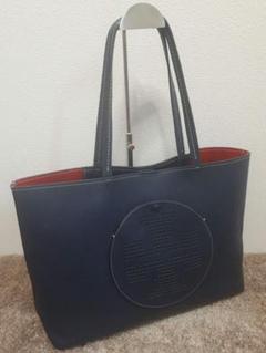 TORY BURCH トリーバーチ トートバッグ レザー 紺 A4収納
