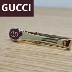 美品 グッチ タイピン ネクタイ クリップ ゴールド インターロッキング GG グッチ GUCCI ネクタイ インターロッキング GG柄 ゴールドベージュ