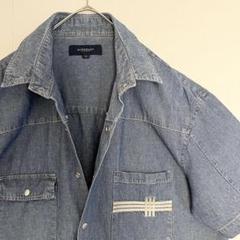 【超レア★美品★XL】バーバリーロンドンデニム半袖シャツ★メタルスナップボタン