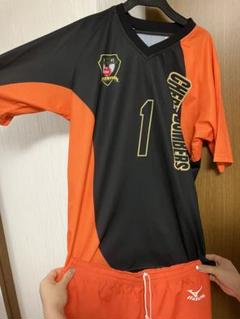 バレー　ユニフォーム　オレンジセットアップ　東海
