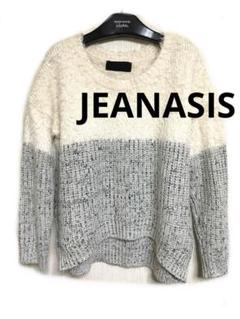JEANASIS 白黒シャギーニット セーター ジーナシス