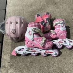Twinkle インラインスケート ピンク 19-21cm ヘルメット付き
