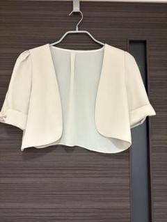 アイボリー 半袖ボレロ　結婚式　AIMER エメ