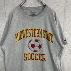 チャンピオン　ミッドウェスタン大学　サッカープリントTシャツ L
