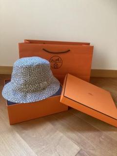 HERMESオレンジ レザー バケットハット HERMESオレンジ レザー バケットハット 帽子