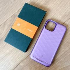 3 iPhone2020 6.1inch ケース　パープル