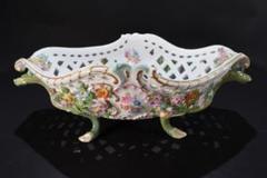 マイセン　 色絵貼花オープンワークコンポート　脚無し マイセン 色絵貼花オープンワークコンポート - メルカリ