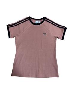 ワッフル生地⭐️アディダス リンガーTシャツ ピンクブラウン 24
