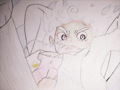 ワンピース ONEPIECE 絵 ルフィ ニカ 麦わらの一味