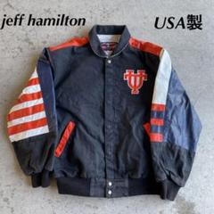 ジェフハミルトン jeff Hamilton カレッジロゴ　スタジャン　テネシー JEFF HAMILTON(ジェフハミルトン) / スタジャン/M/レザー/BLK