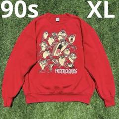 XL 良品 USA製 90s ルーニーテューンズ タズマニアンデビル スウェット