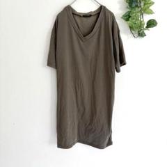 INGNI Vネック 半袖チュニック　オリーブ