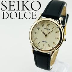 【美品　希少品　新品電池】3296 SEIKO DOLCE メンズ腕時計　金色