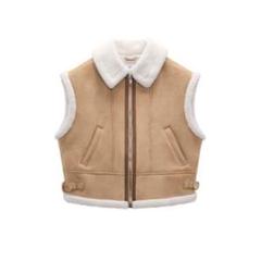 ZARA ザラ コントラストフェイクボアベスト Ｍ 2025年最新】zara ベスト ボアの人気アイテム - メルカリ